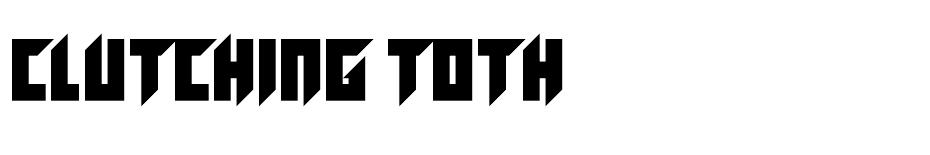 Clutching Toth font